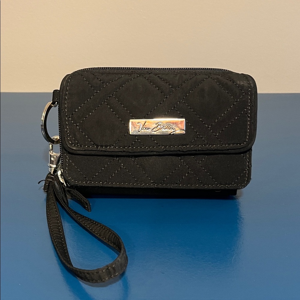 Vera Bradley Black Quilted Wristlet